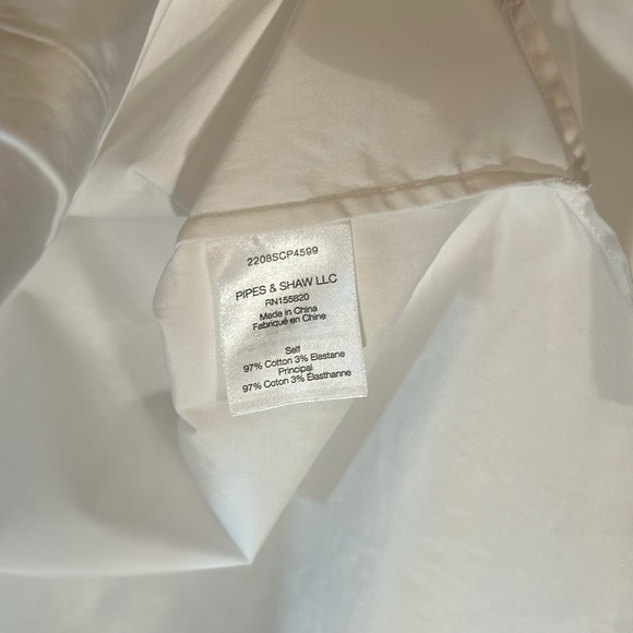 Veronica Beard White Ruffle Button Down Shirt Size 4 - Picture 3 of 5